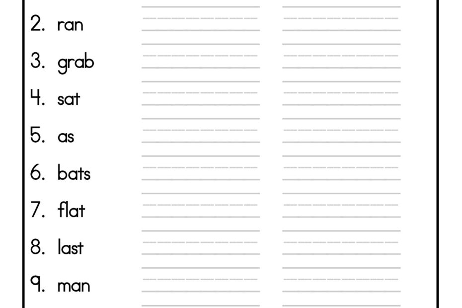 Free Printable Spelling Practice Sheets Printable JD