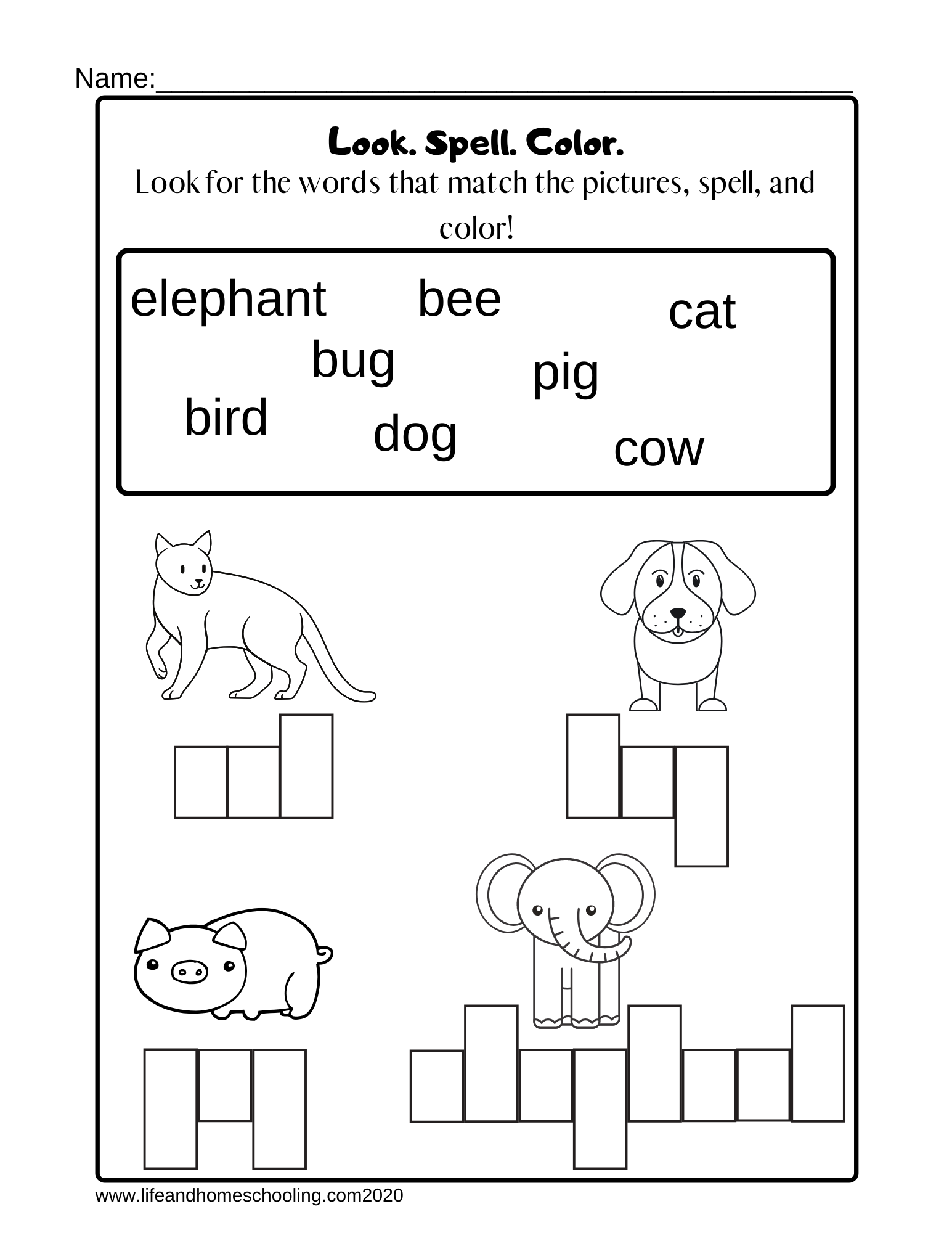 Free Printable Spelling Word Practice Sheets