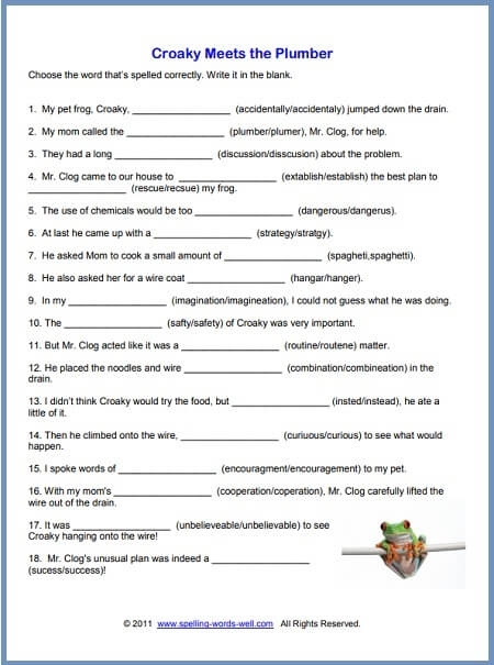 Free Printable Spelling Worksheets For Adults Lyana Worksheets