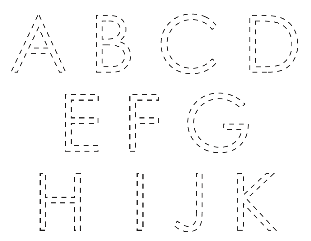 traceable letters for kids free