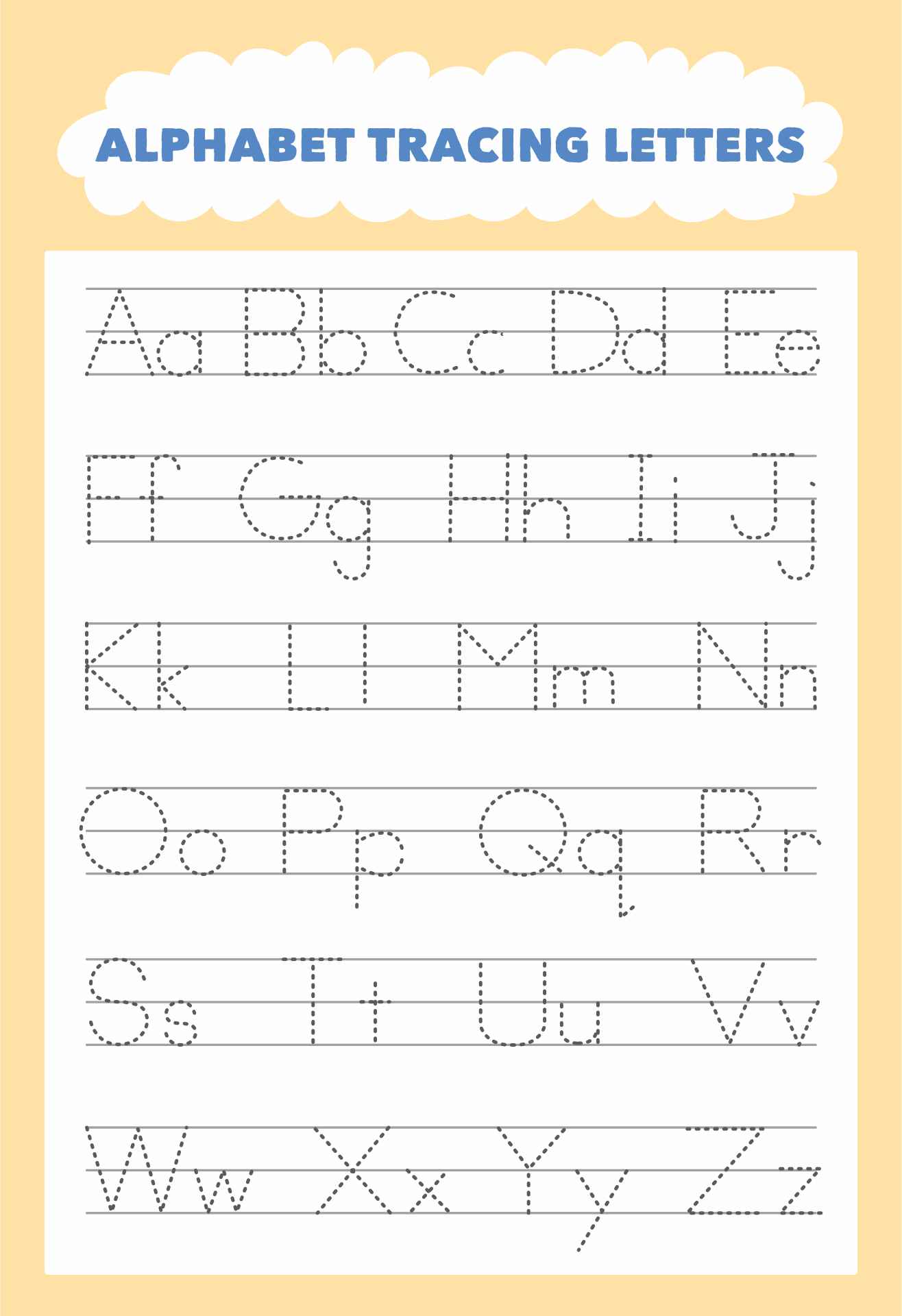 Free Printable Traceable Worksheets
