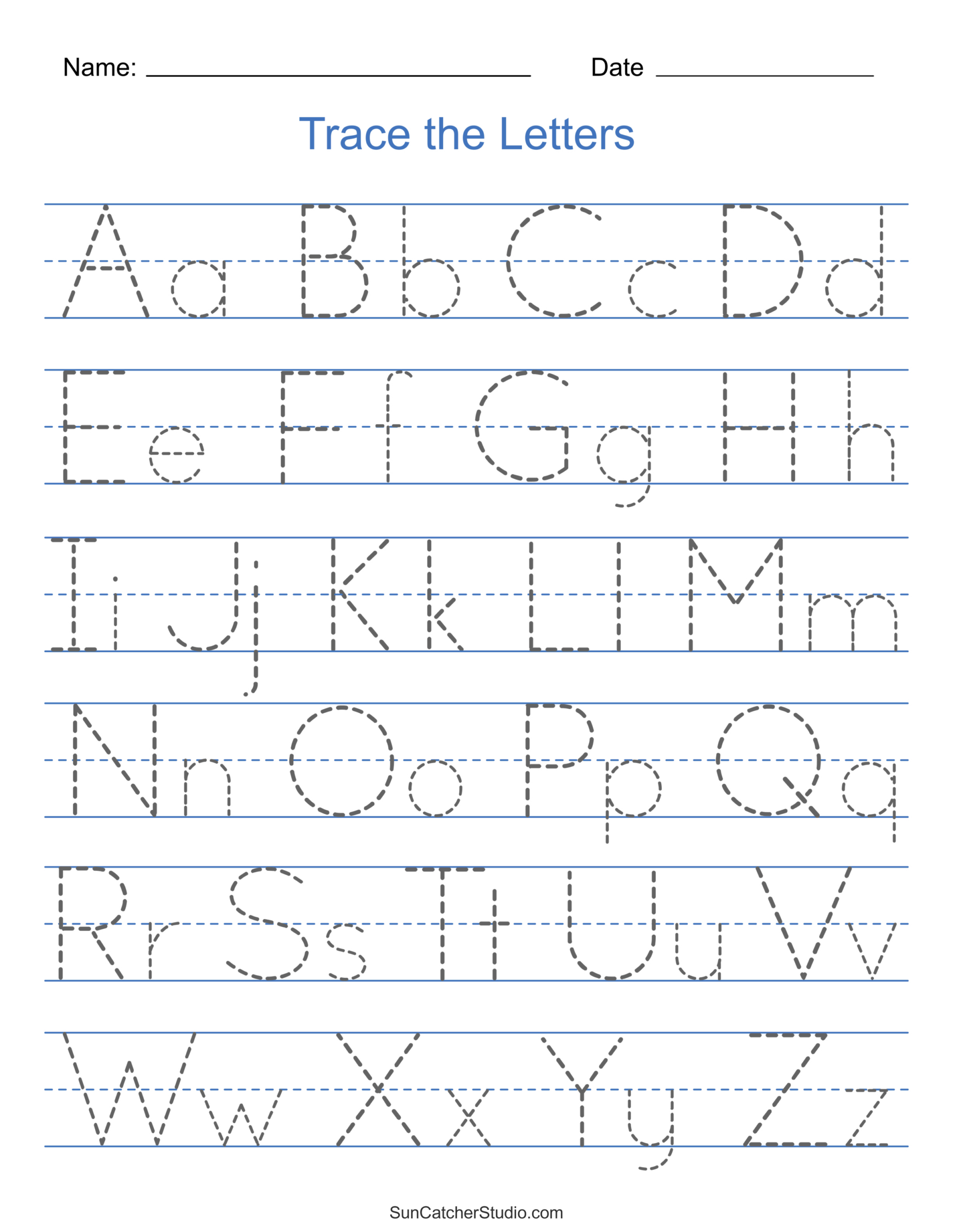 Free Printable Tracing Letters FREE Printable A Z