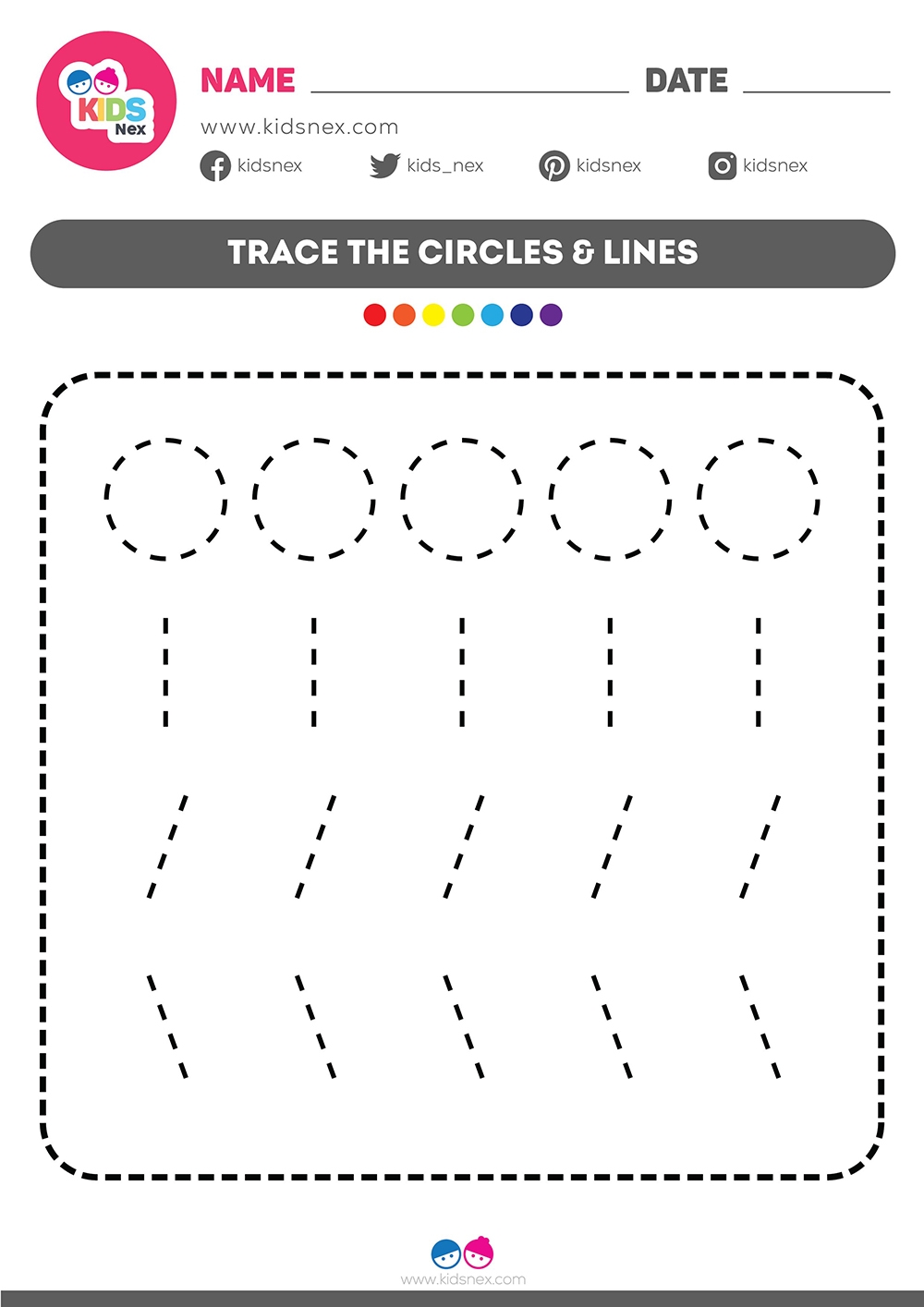Free Printable Tracing Lines Worksheet Www kidsnex
