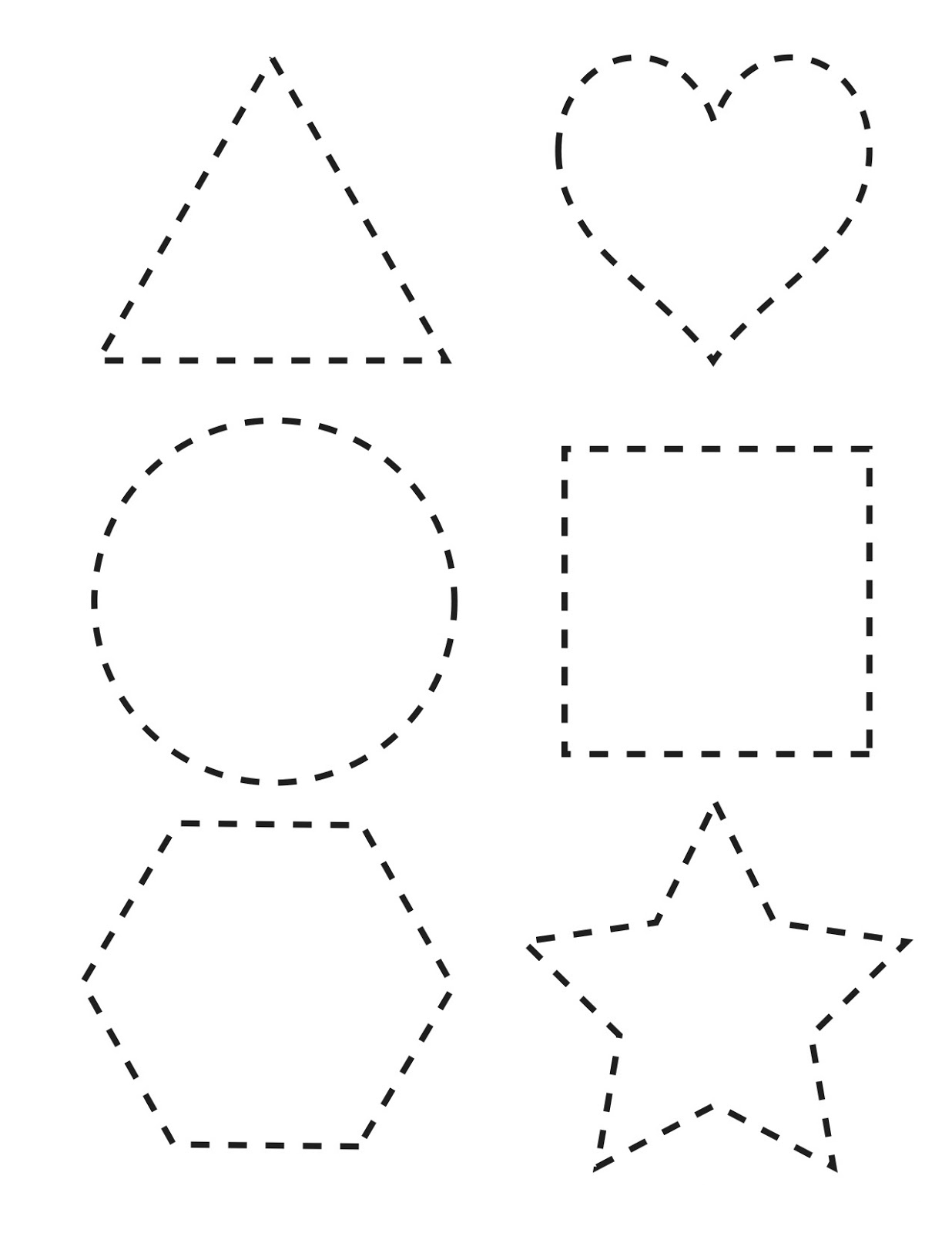 Free Printable Tracing Shapes Worksheets