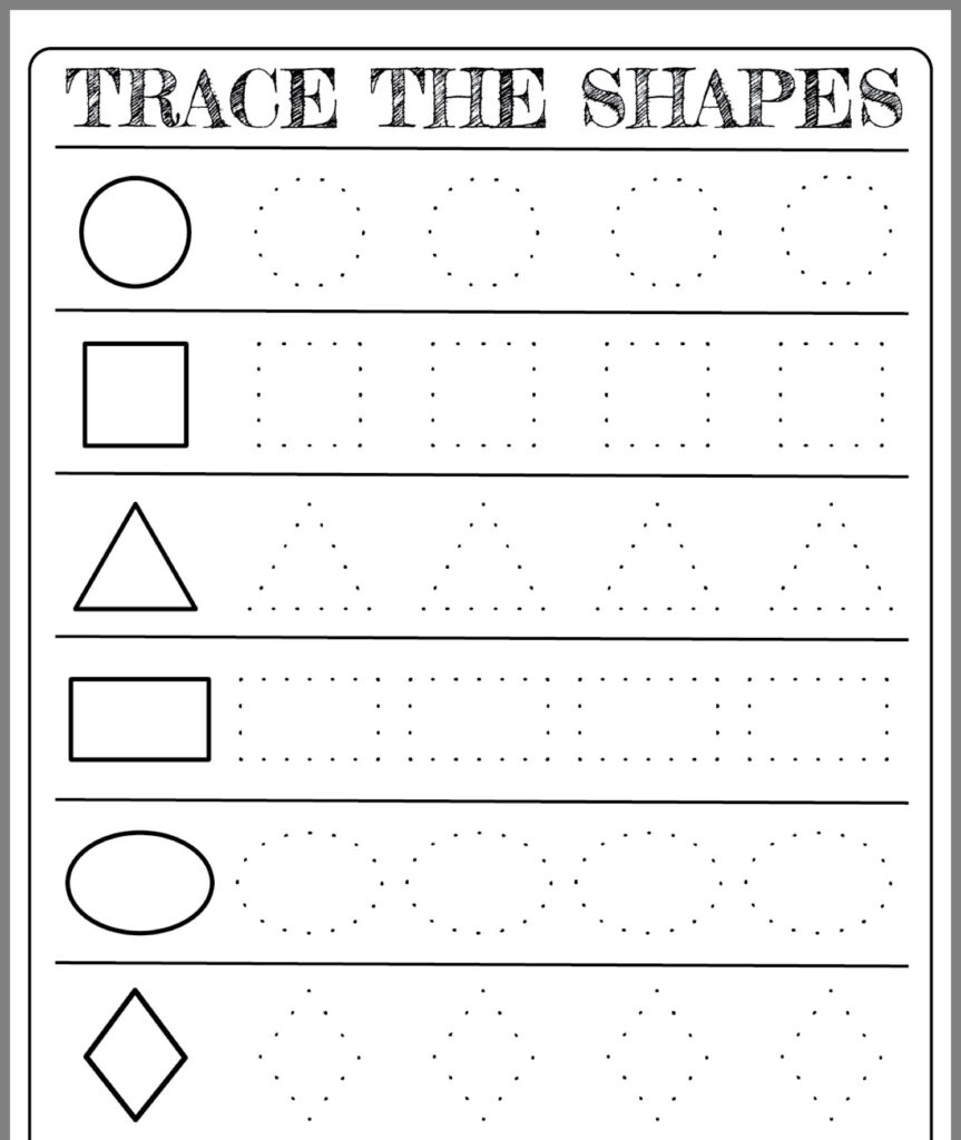 Free Printable Tracing Shapes Worksheets Pdf Printable Worksheets