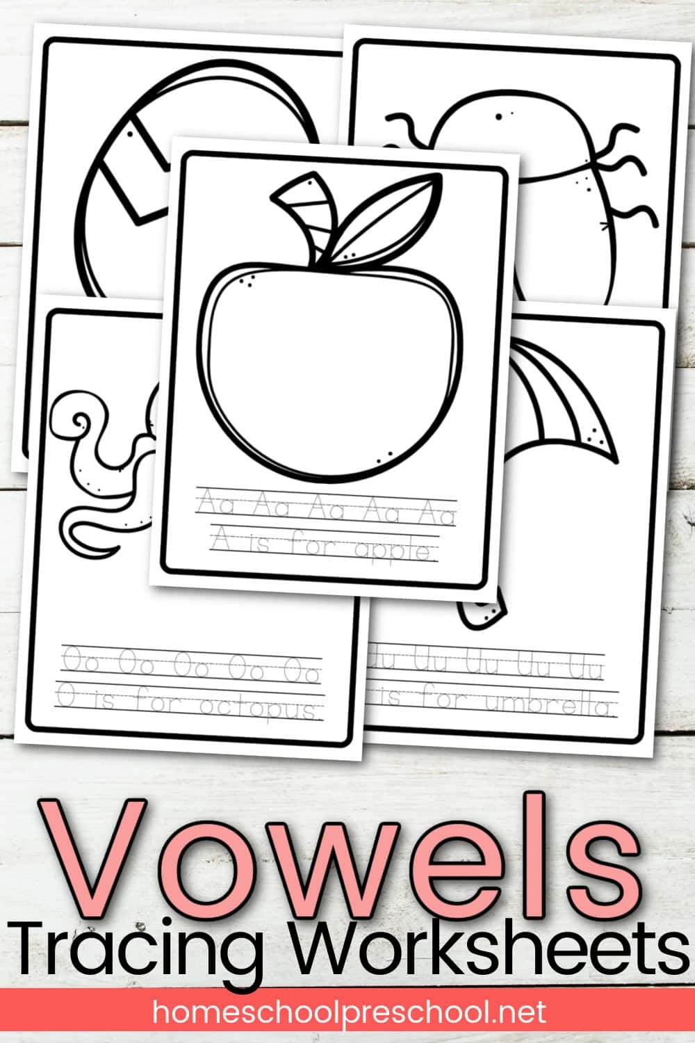 Free Printable Vowel Tracing Worksheets