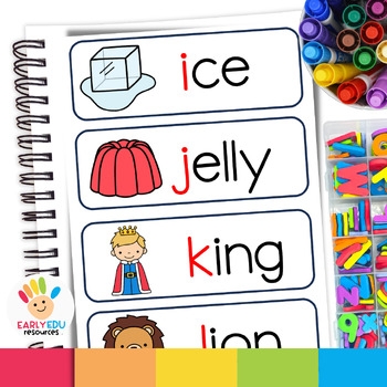 FREE Printable Word Cards A Z Alphabet Beginning Sounds TPT
