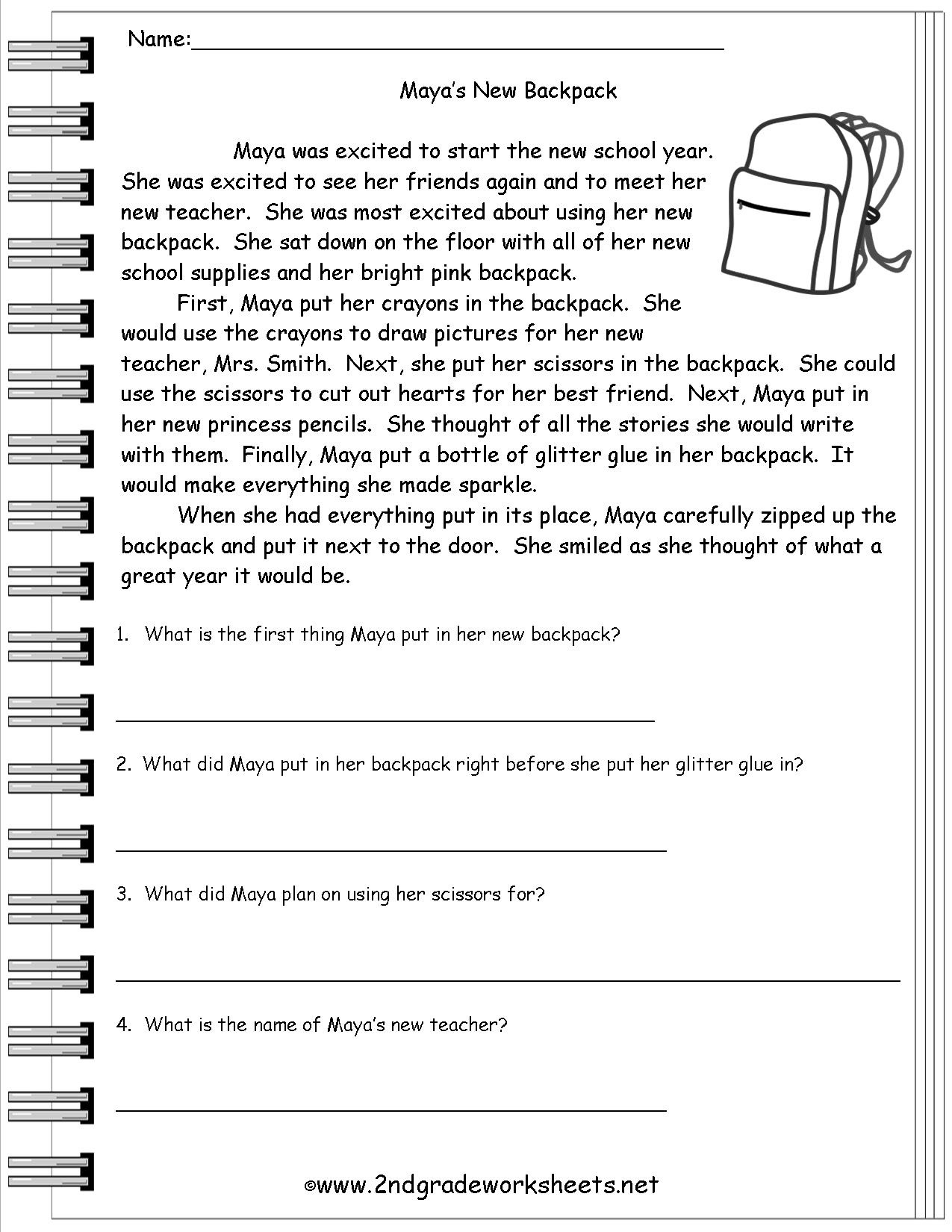 reading worksheets 5th grade free