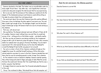 4th grade reading with questions