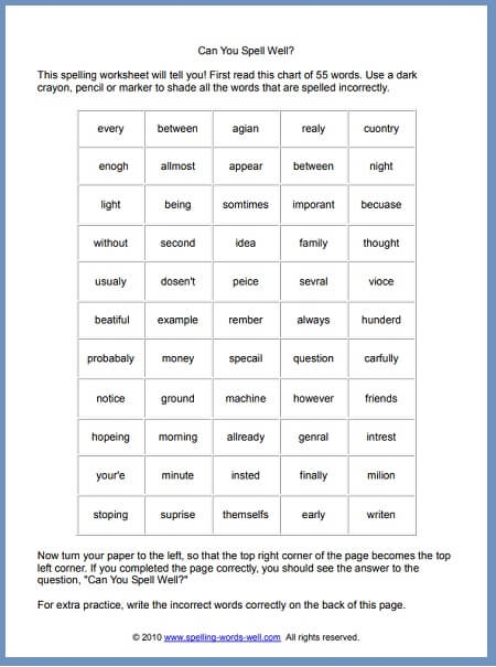Free Spelling Worksheets For Fun Spelling Practice Worksheets Library
