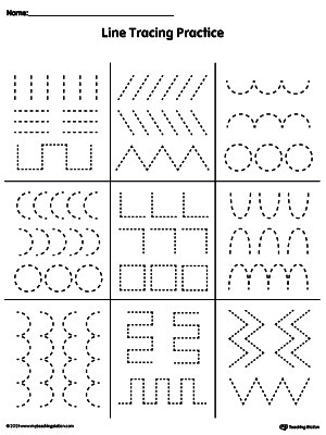 FREE Straight Curved Shape Line Tracing Practice MyTeachingStation