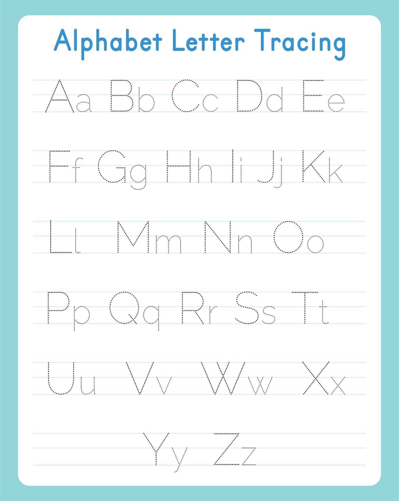 Free Traceable Alphabet Letters