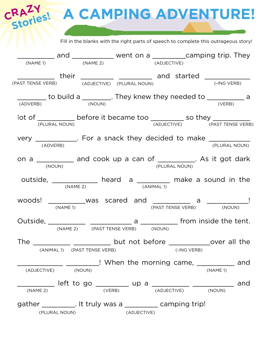 Funny Fill in The Blanks Story Game Made By Teachers
