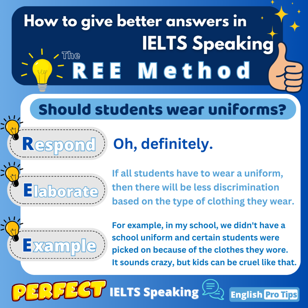 Give Better Answers With REE IELTS Speaking Ielts englishprotips