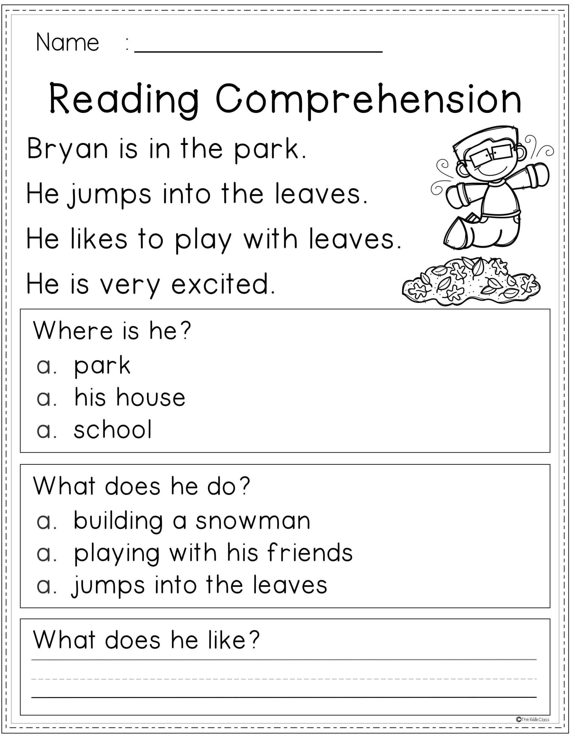 1st grade reading comprehension pdf