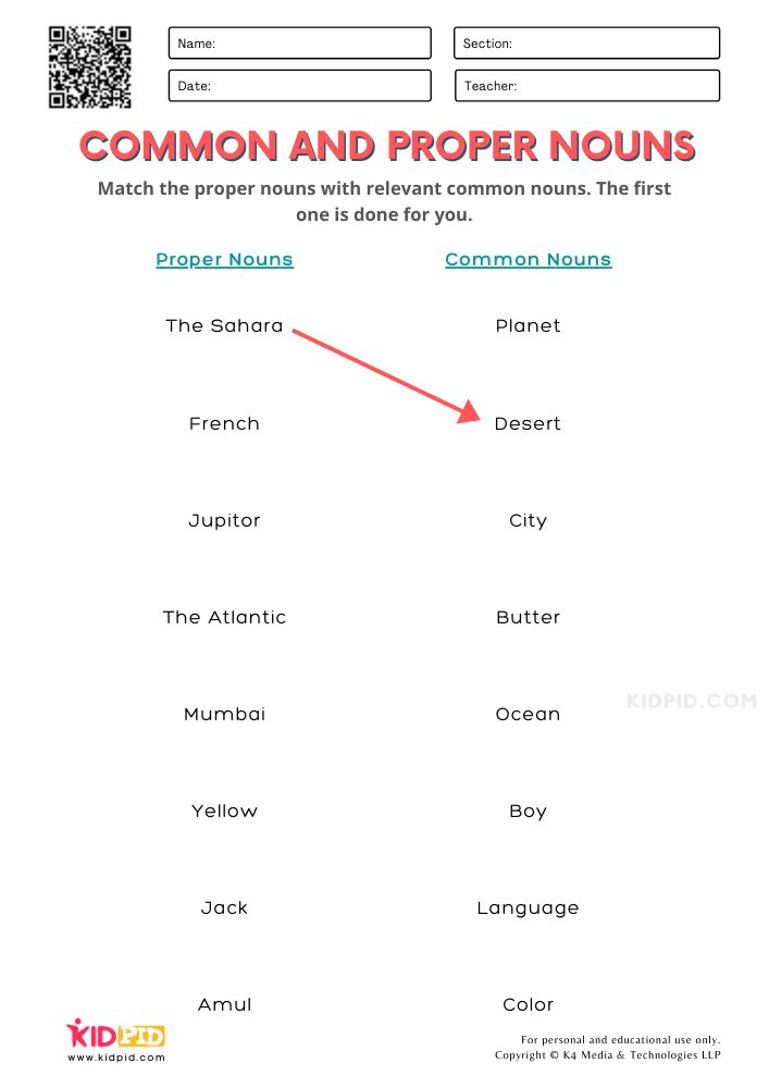 Grade 3 Common And Proper Nouns Worksheet