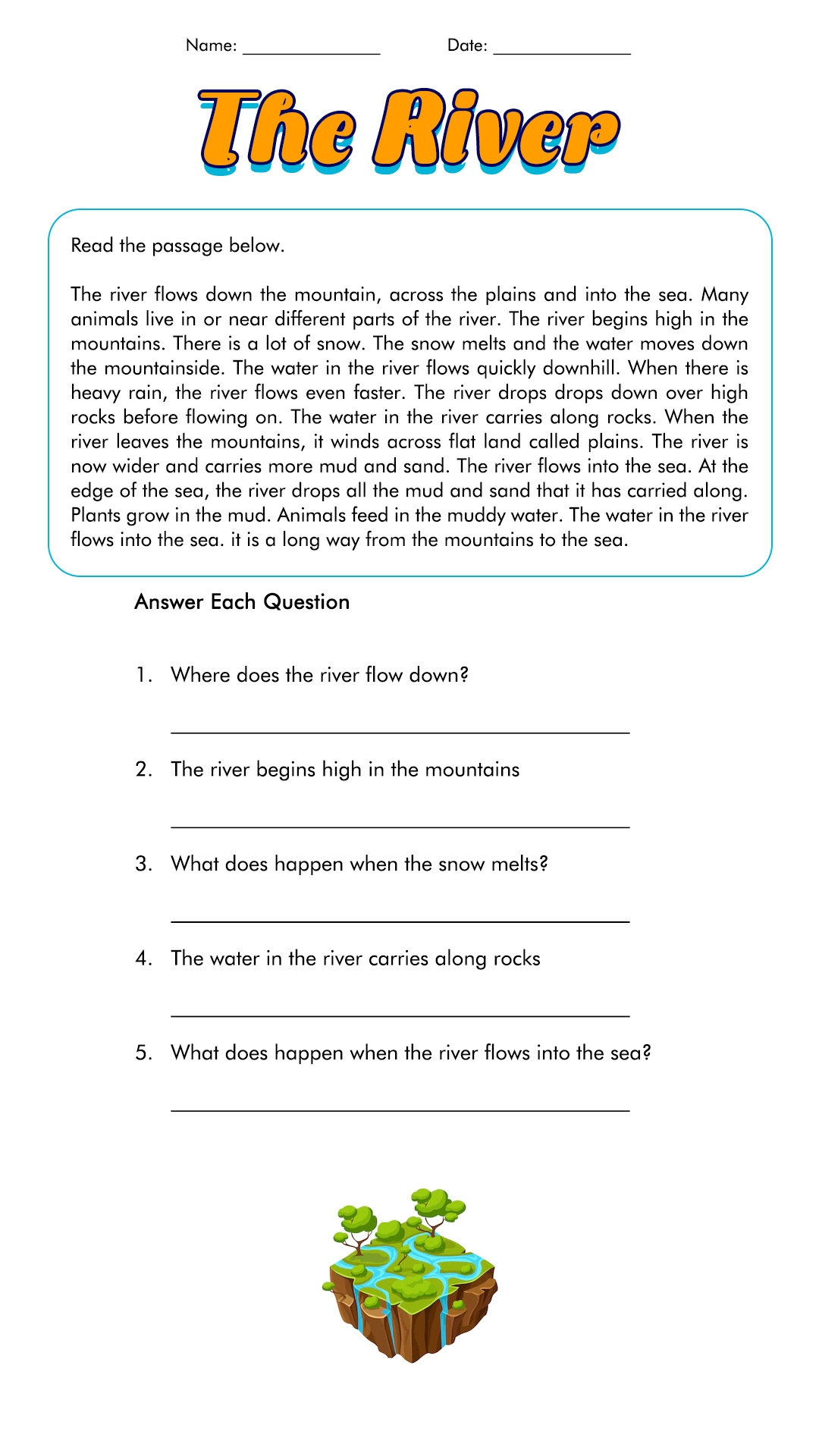 Grade 3 Reading Comprehension Exercises K5 Learning Worksheets Library