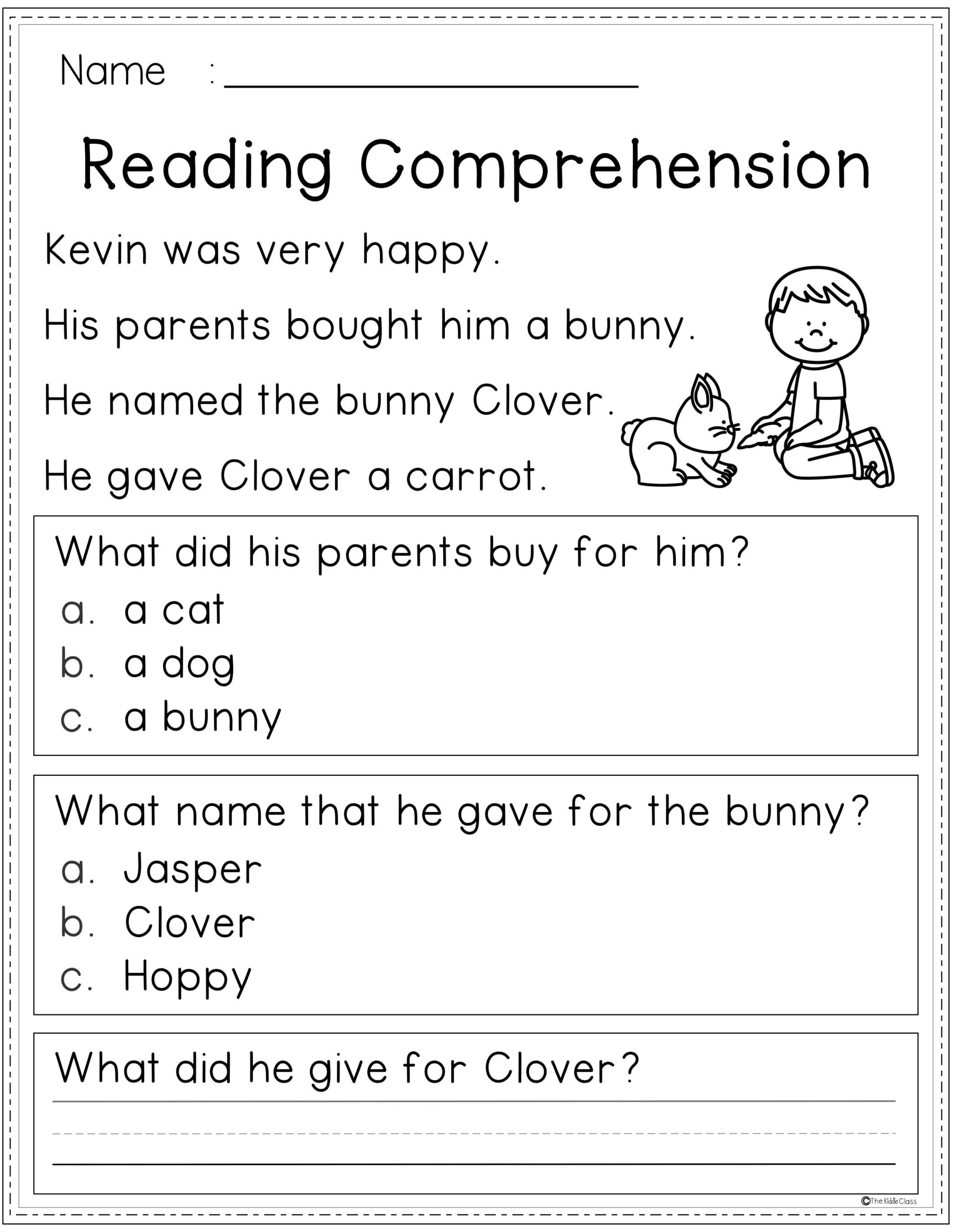 reading worksheet for grade 3