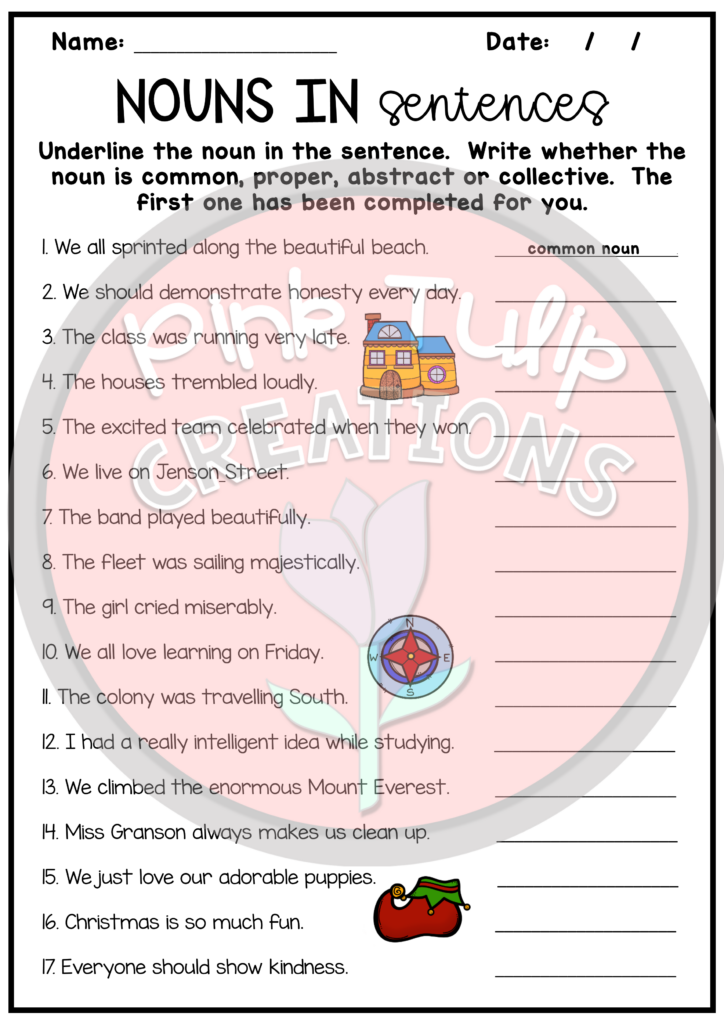 Grade 5 Nouns Worksheets Noun Worksheets