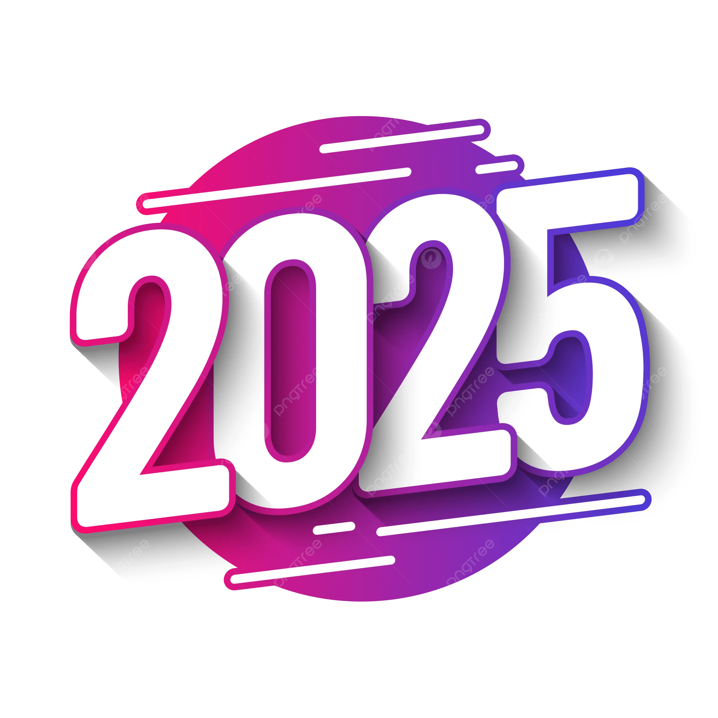 Gradient White 2025 Vector Gradient 2025 Year PNG And Vector With 