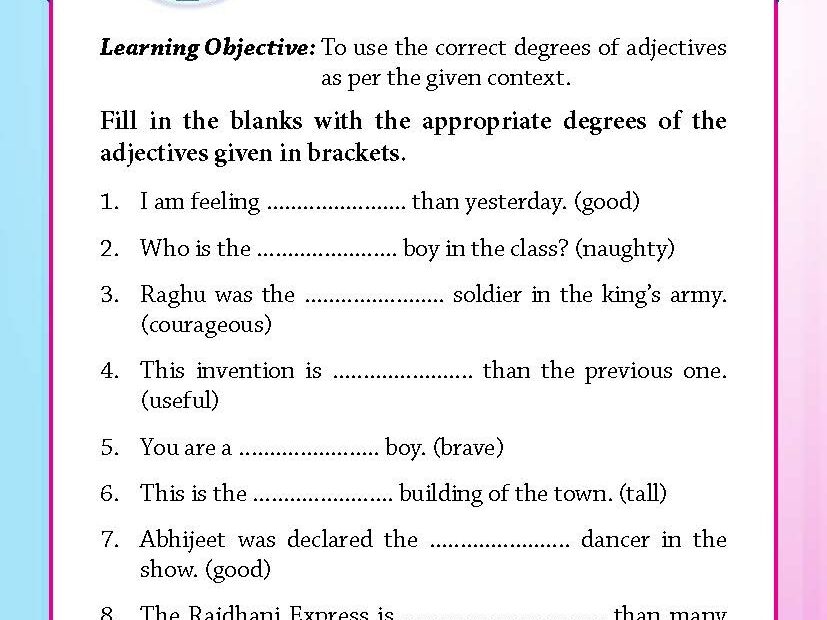 Grammar Grade 4 Worksheet