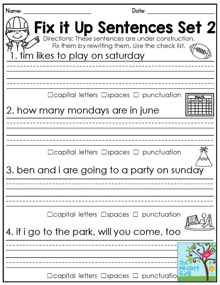 Grammar Sentence Correction Worksheets