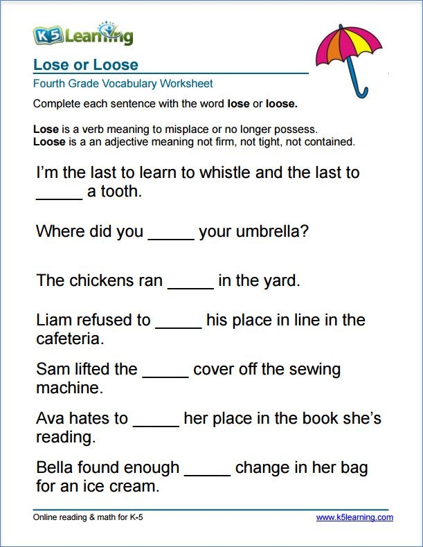 Grammar Sheets For Grade 8