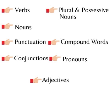 Grammar Worksheet Nouns Adjectives Verbs Punctuation Plural 