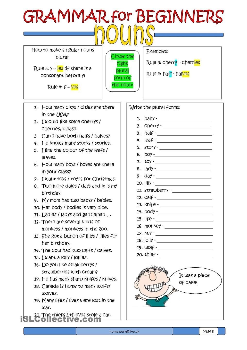 Grammar Worksheets Free Printables