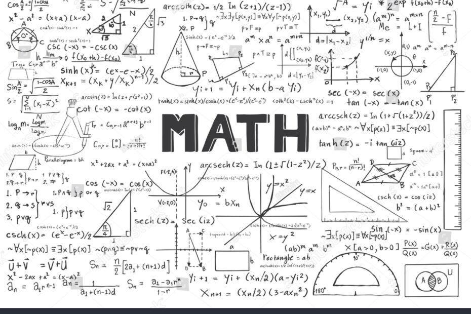 Hand Drawn Math Formulas For Background Stock Vector Illustration