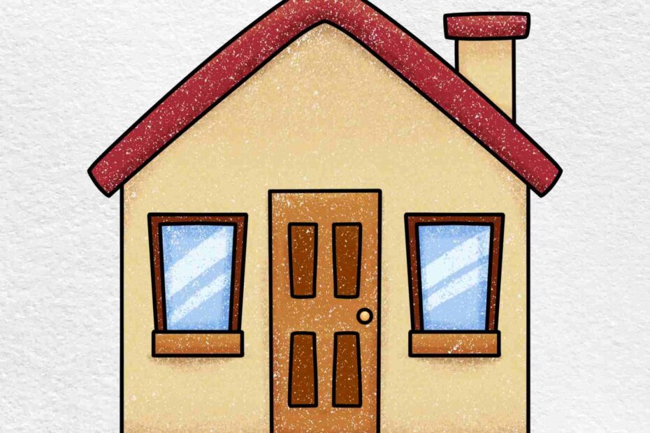 How To Draw A Simple House Really Easy Drawing Tutorial Bilarasa