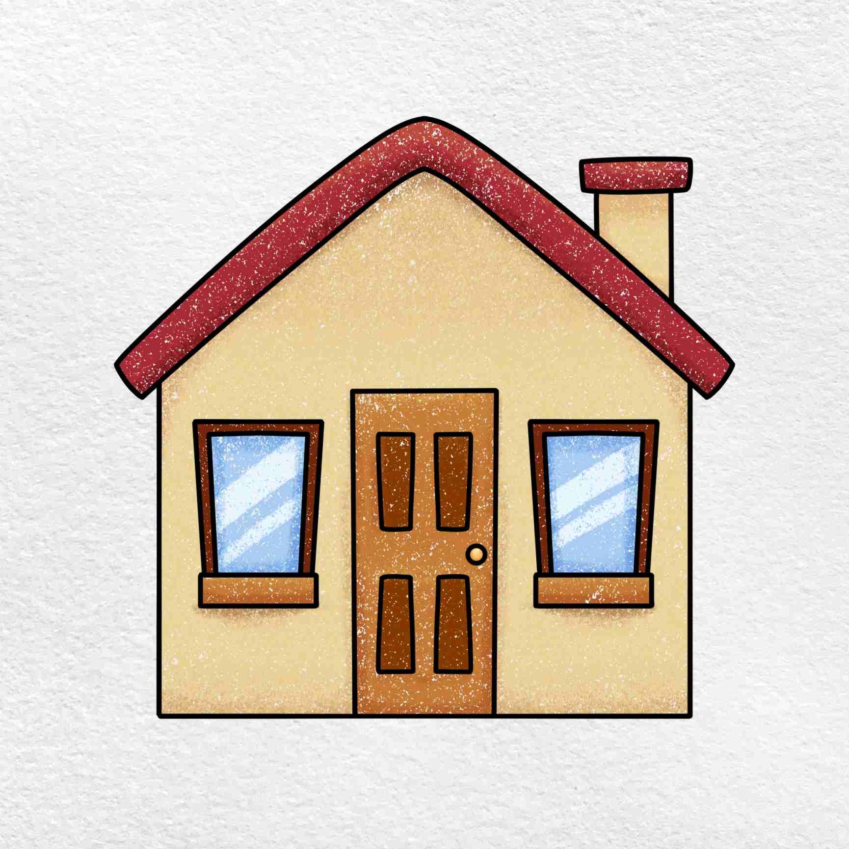 How To Draw A Simple House Really Easy Drawing Tutorial Bilarasa