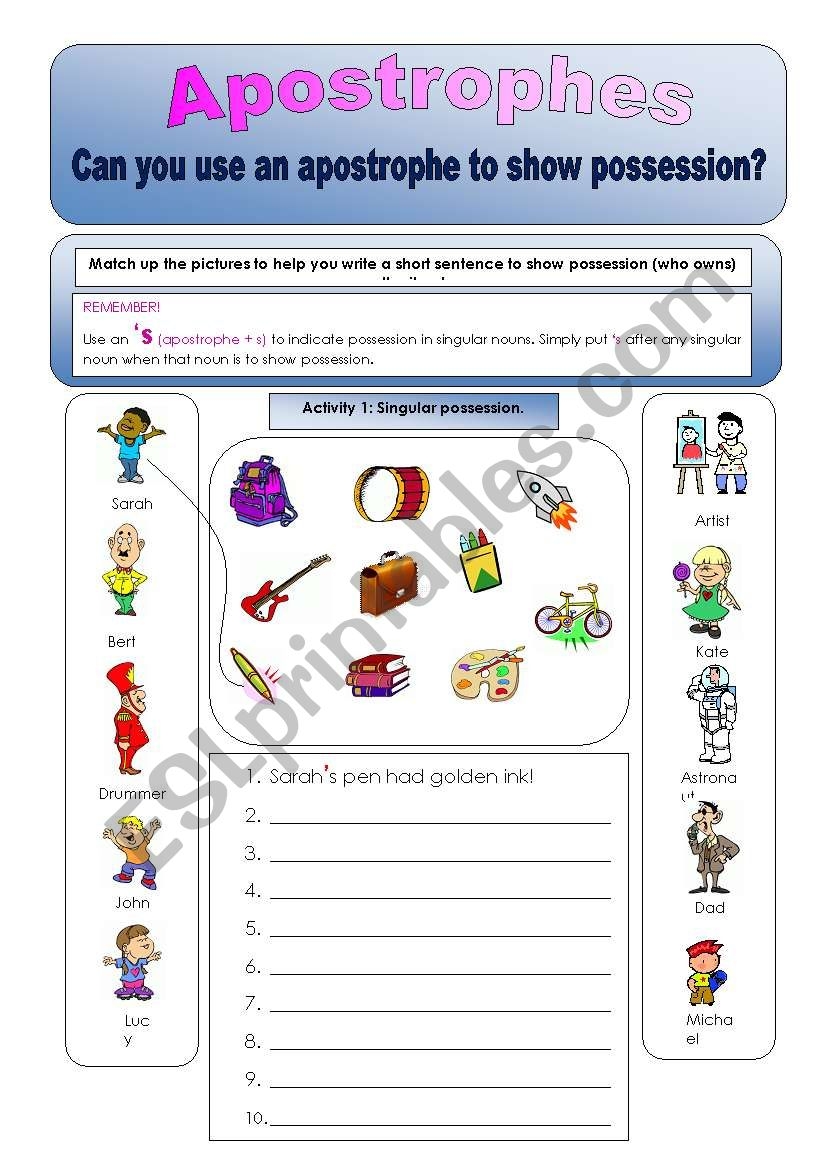 possession in plural nouns