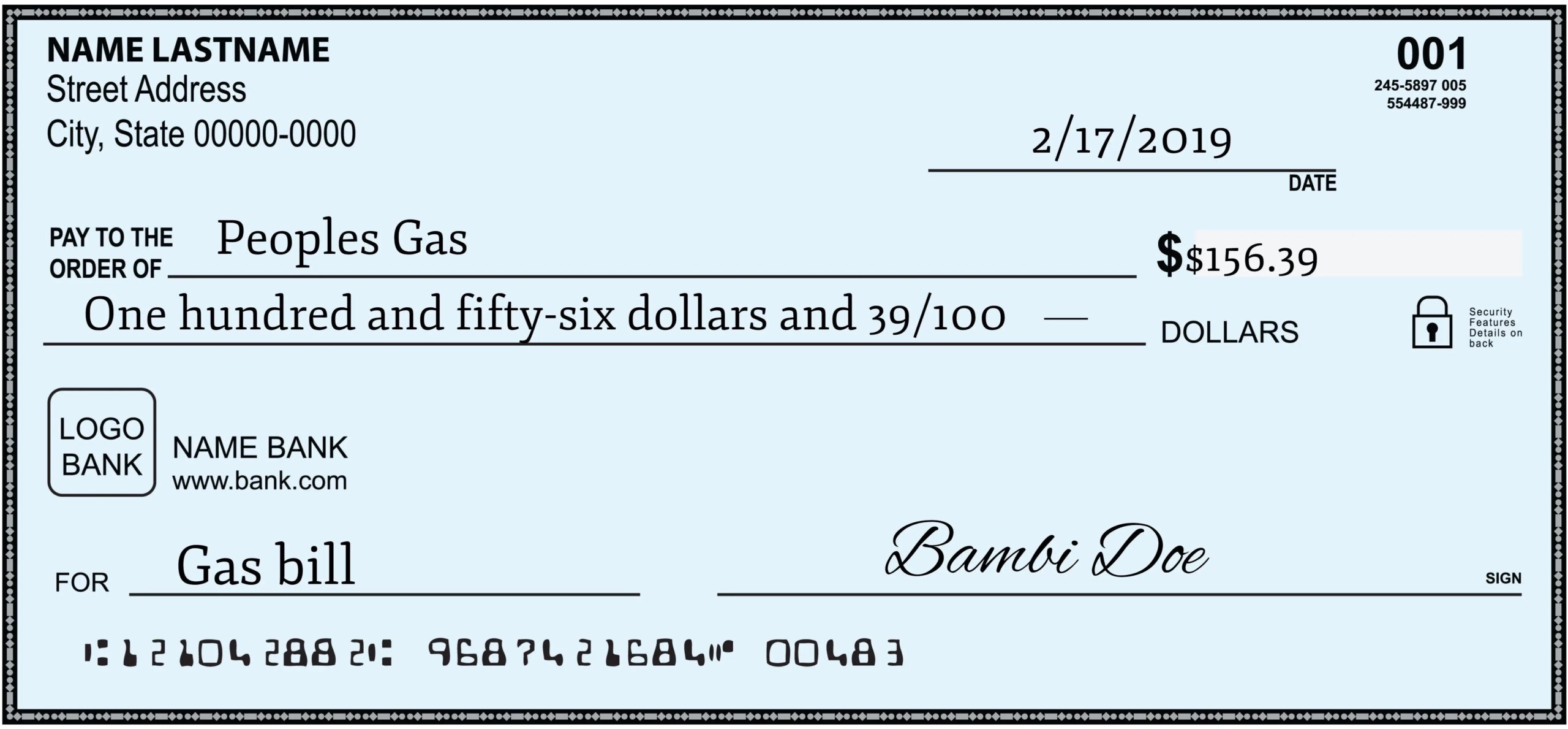 How To Write A Check Finder