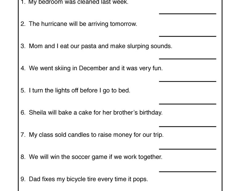 Identifying Verb Tenses Worksheet Have Fun Teaching