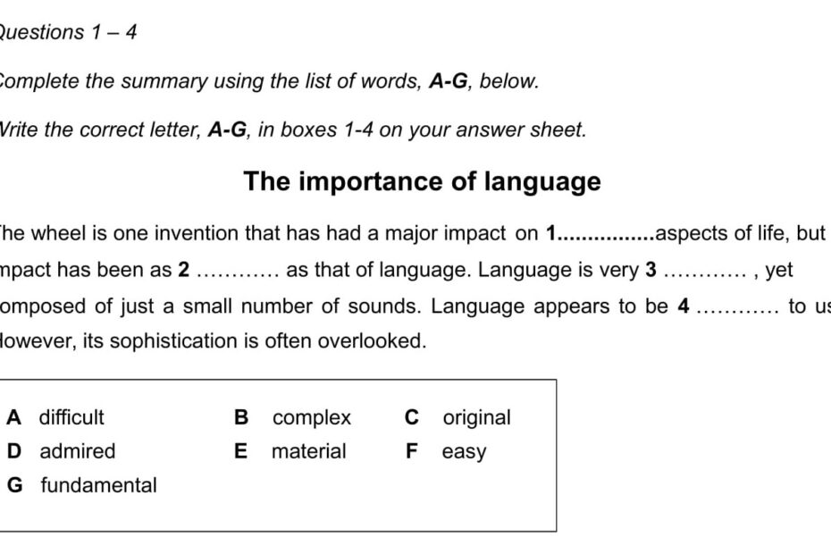 Ielts Exam Sample Paper 2023 2024 PELAJARAN