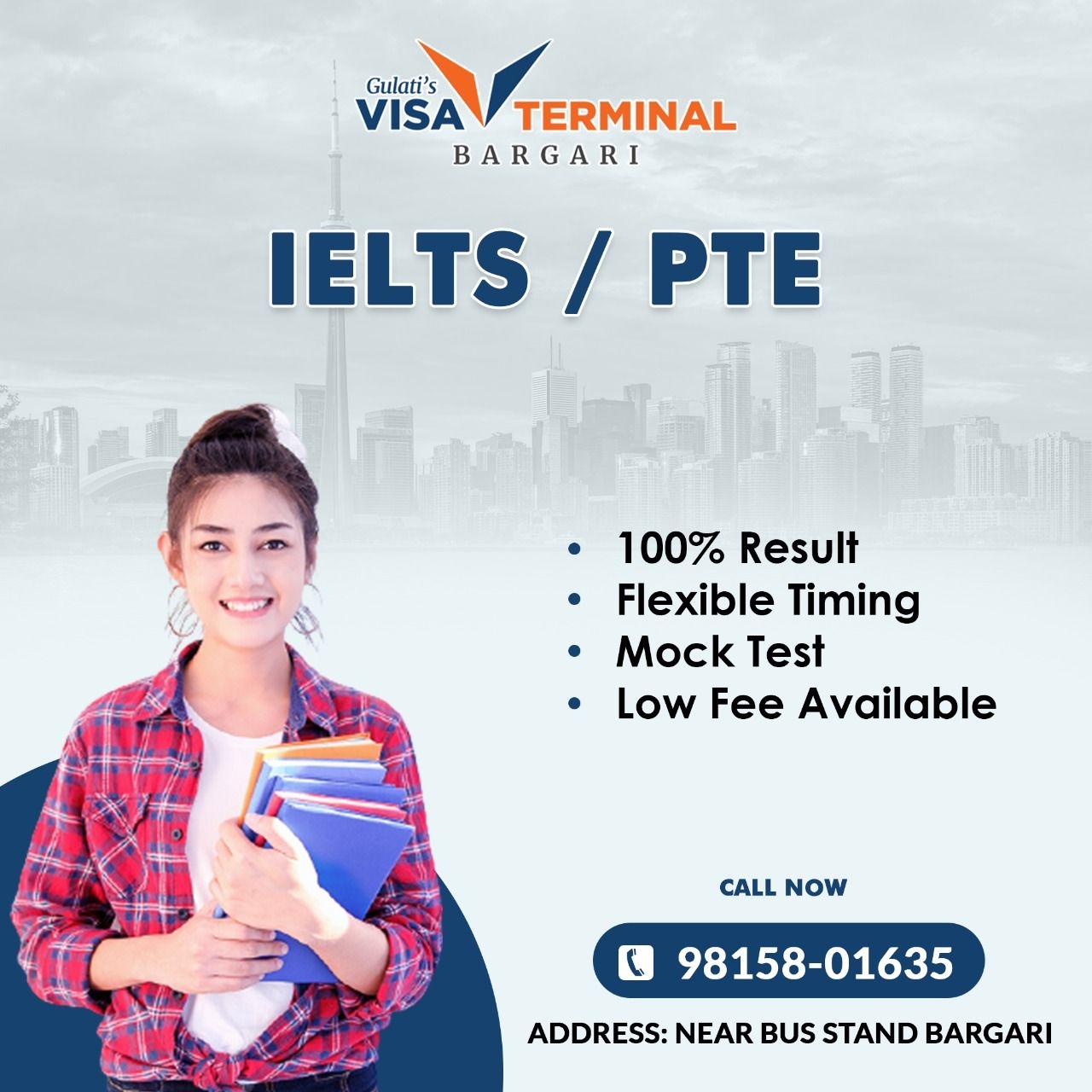 IELTS PTE Classes Visa Terminal Contact Us 98158 01635 ielts pte 