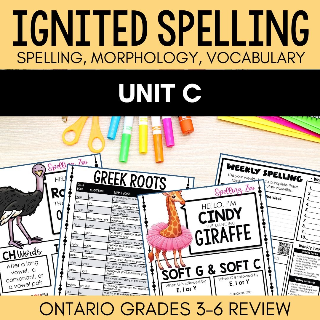 spelling and vocabulary