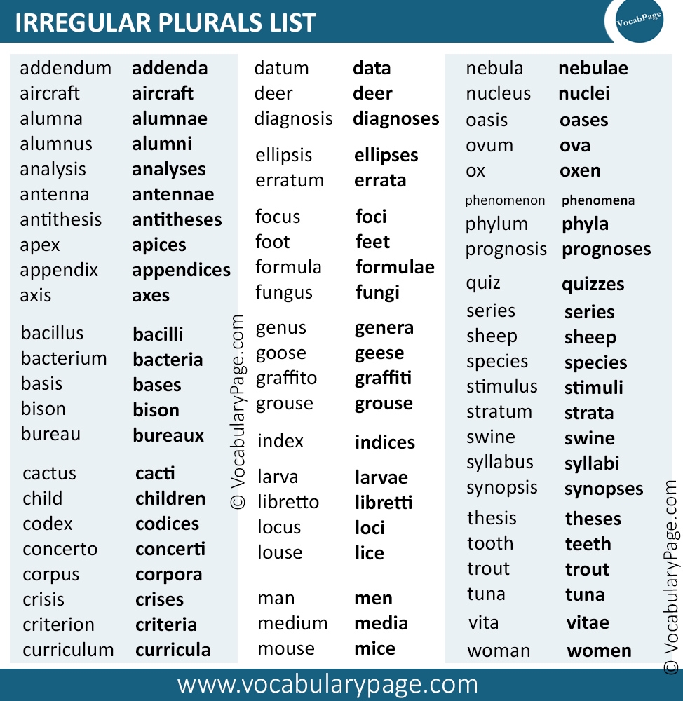 plural nouns pdf