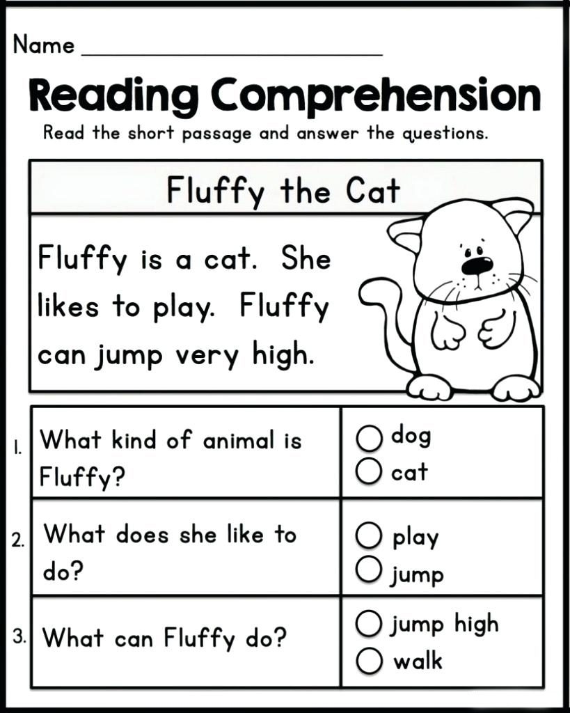 reading worksheets for kindergarten