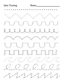 Kindergarten Line Tracing Practice By RainbowArtTeacher TpT