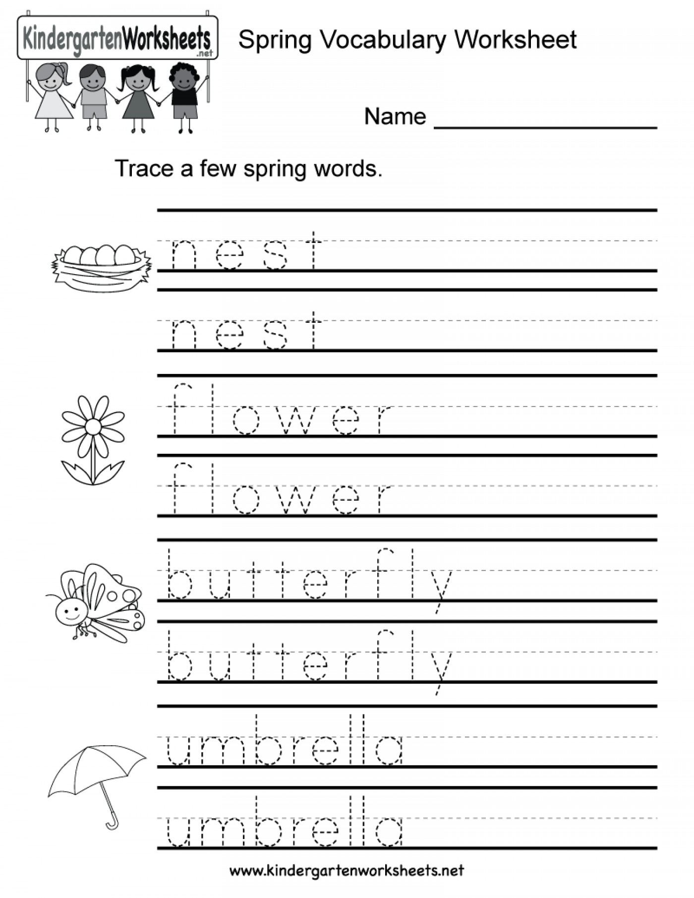 tracing worksheets kindergarten free