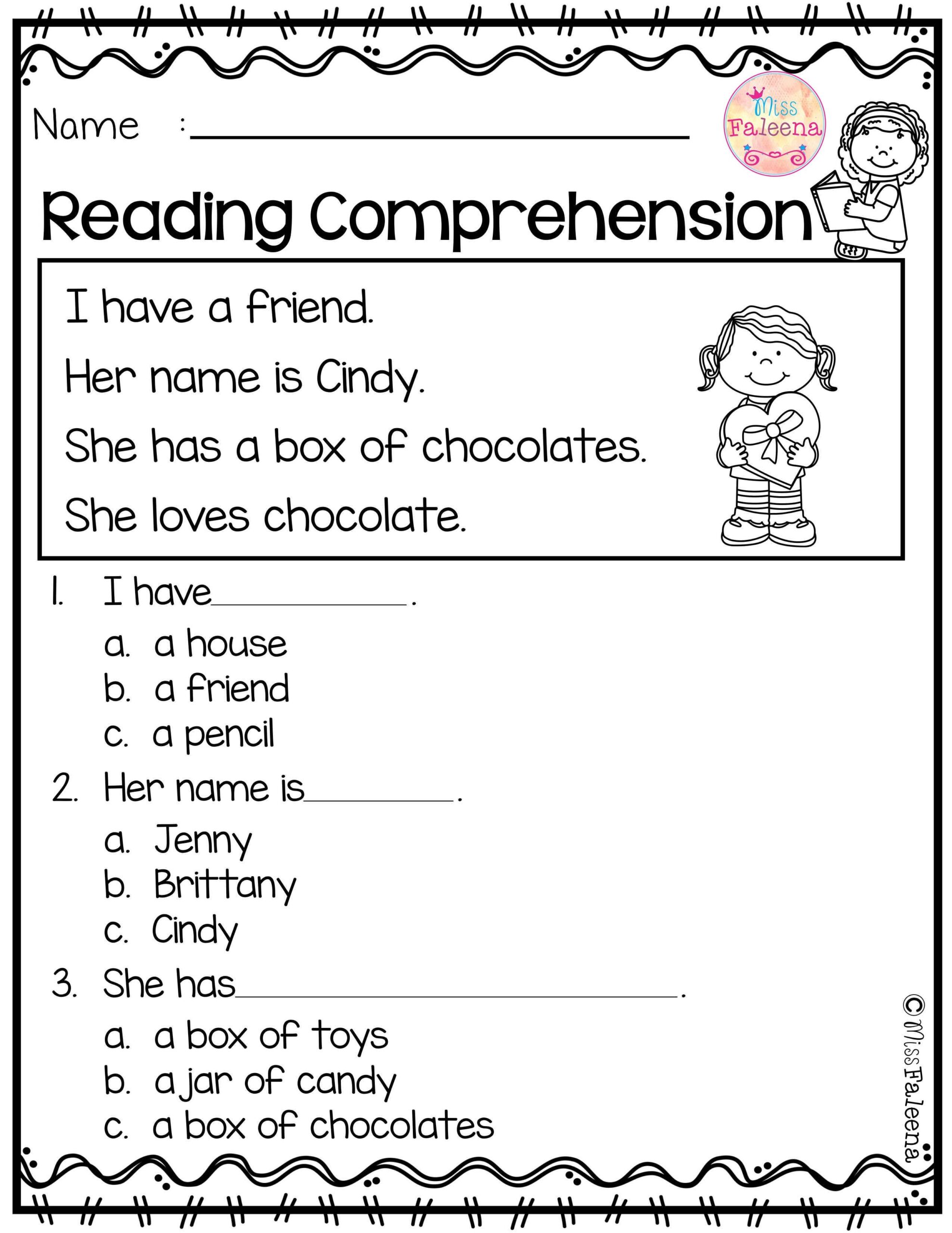 Kindergarten Reading Worksheets Kindergarten