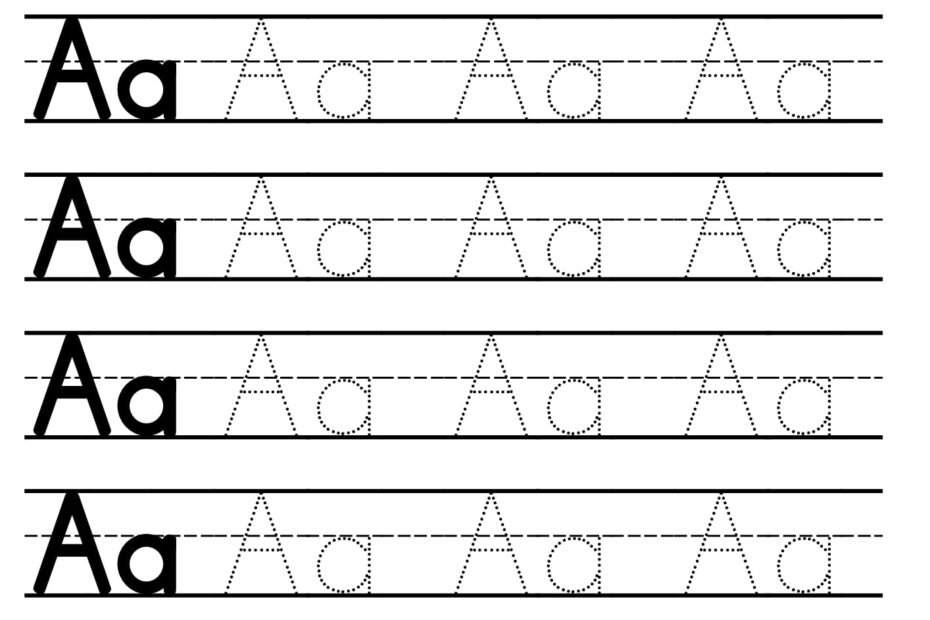 Letter A Tracing Worksheets Free Printables Teach Prints