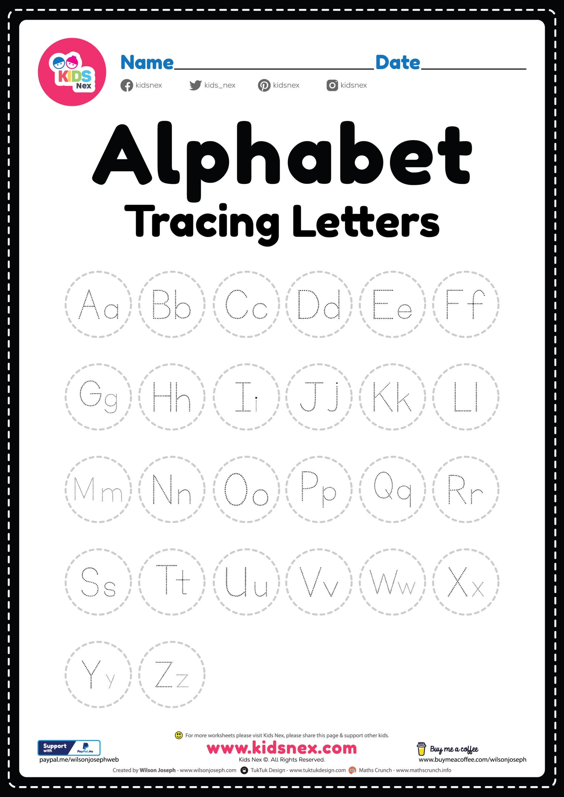 free abc tracing worksheets