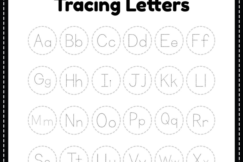 Letter Tracing Alphabet Worksheet Free Printable PDF