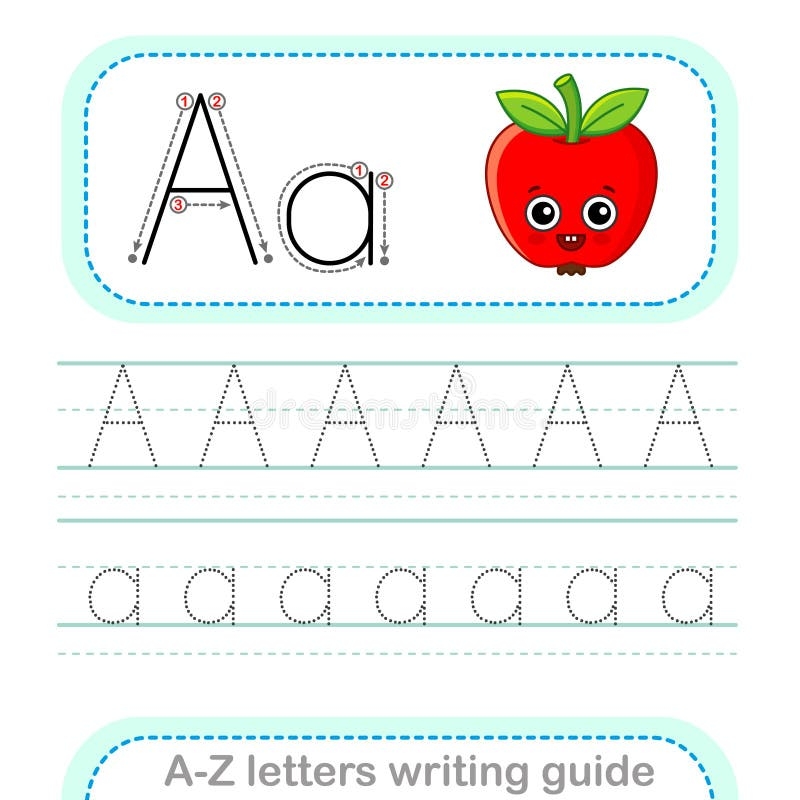 tracing letters with guide