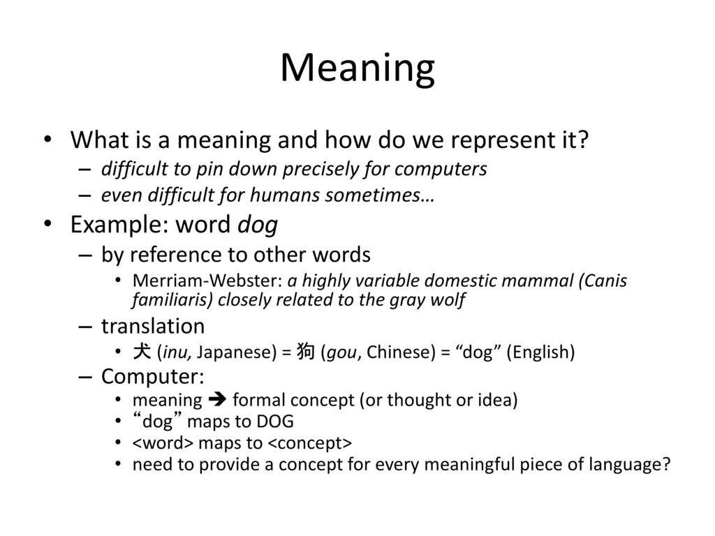 LING 581 Advanced Computational Linguistics Ppt Download