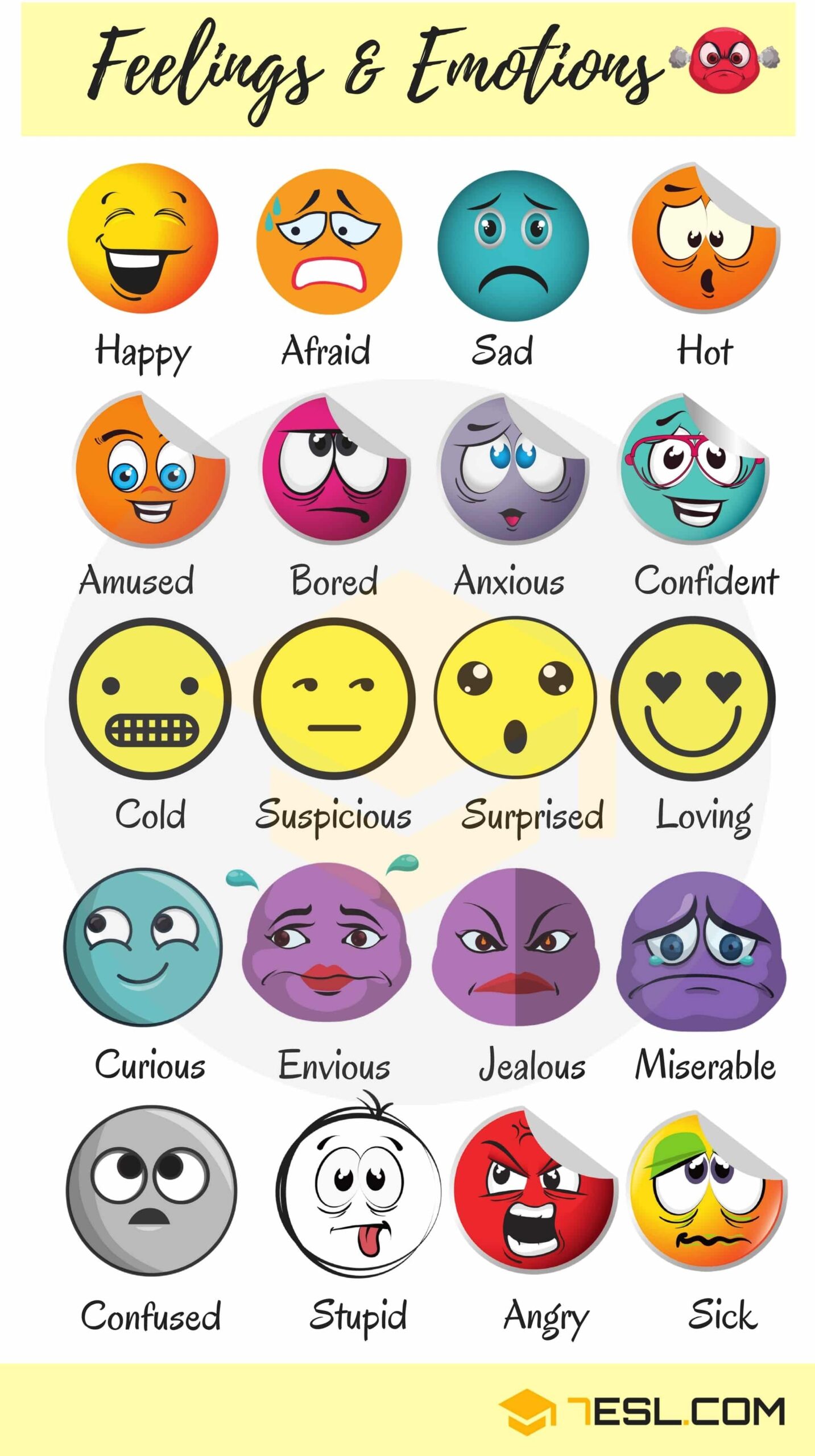emotional vocabulary list