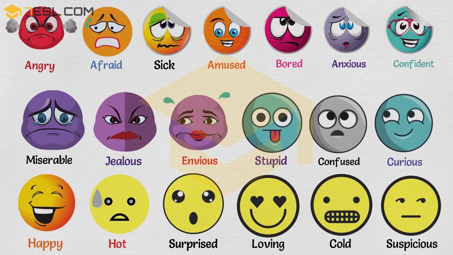 emotions feelings word vocabulary chart